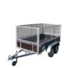 1 REMORQUE GAMME BOIS LIDER 45450 DIM UTILES 251 X 133 X 40 CM PTAC 750KG 2 ESSIEUX OPTION REHAUSSE GRILLAGEE 70CM