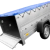Remorque neuve 200×106 avec bâche plate, rehausses de ridelles