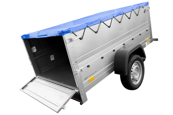 Remorque neuve 200×106 avec bâche plate, rehausses de ridelles