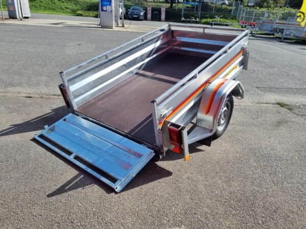 REMORQUE BASCULANTE MECANOREM PRE1001F FREINEE PTAC 800 à 1000KG