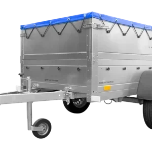 Remorque neuve 200×106 avec bâche plate, rehausses de ridelles